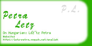 petra letz business card